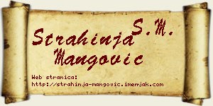 Strahinja Mangović vizit kartica